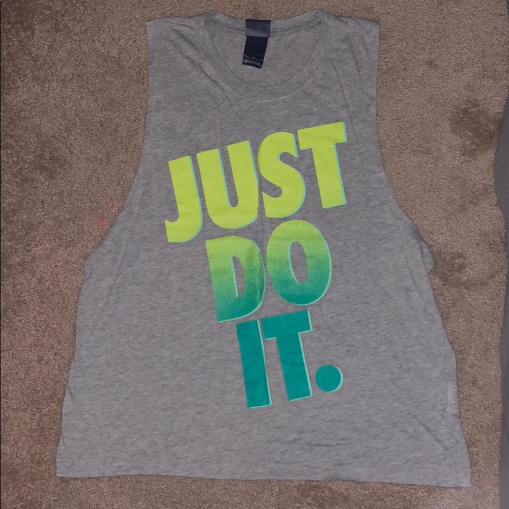 Grey Nike Workout Tank